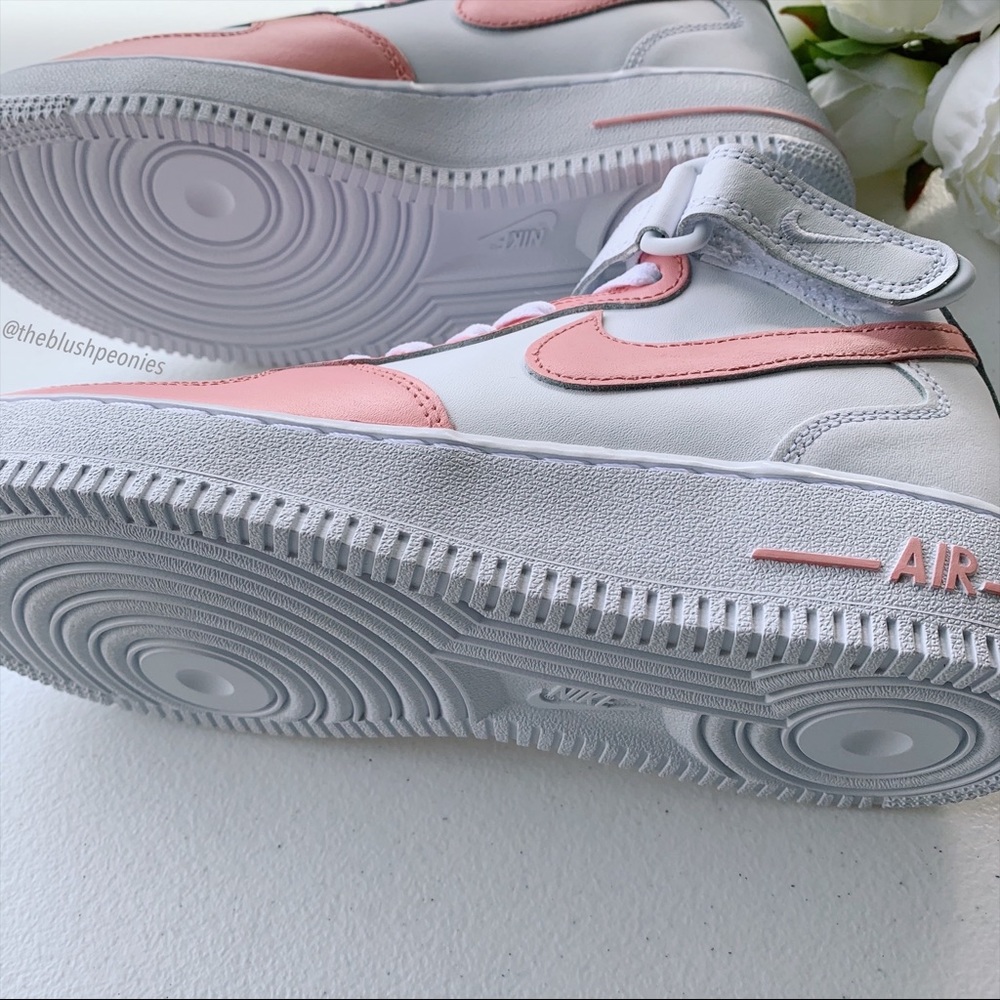 Nike Custom Painted Air Force 1 Mid - Pink Salmon NWT - Picture 11 of 12